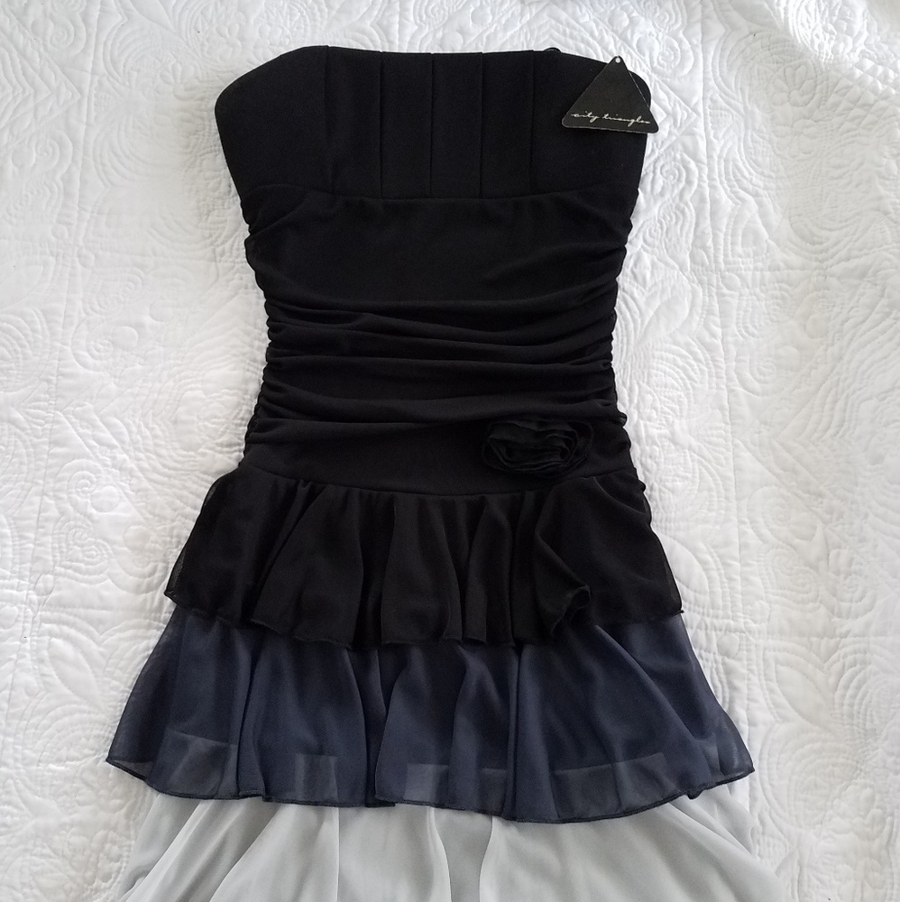 NEW Black dress with flowy layers